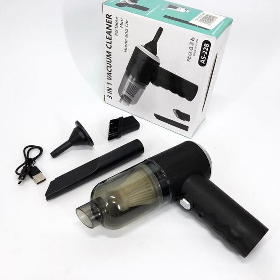 мийка автопилосос ручний AS-228, Пилосос для дивана авто, Якісний Компактний автомобільний пилосос AU-46 | Зображення 1