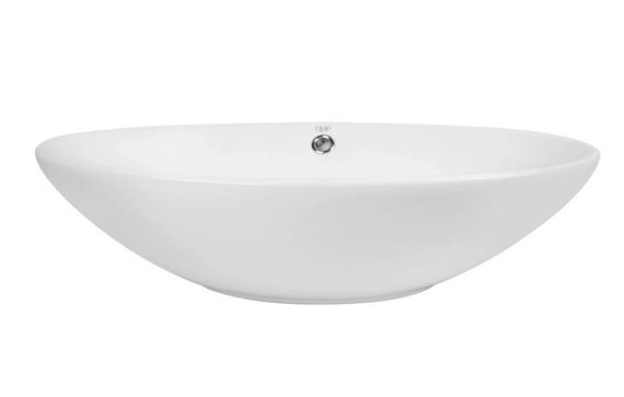 Комплект Qtap Dove: Раковина накладна овальна 635x420x150 мм White + Донний клапан PU02O (QT06113077WN47309) | Зображення 5