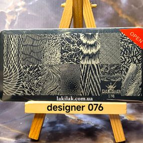 Пластина 076 для стемпінгу Designer Professional (12х6см)