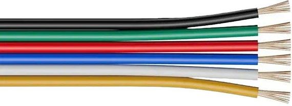 Дріт PROLUM 6Р для RGB CCT стрічки 6x0.2 мм AWG24 UL1007 | Зображення 1
