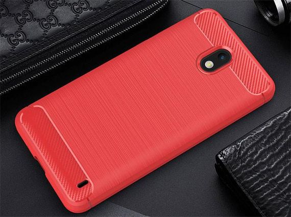 Чехол PRIMO Carbon Fiber Series для Nokia 2 Dual Sim - Red | Зображення 2
