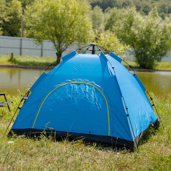 Намет кемпінговий 2 на 2 метри автоматичний для риболовлі походу туристичний LU-019BL Блакитний | Зображення 2