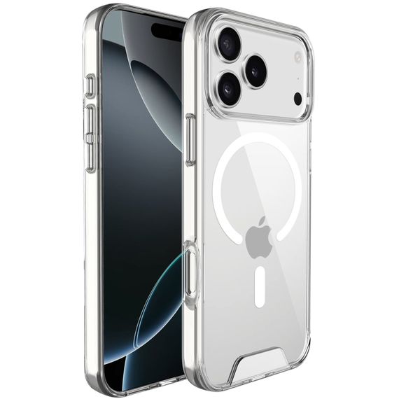 Чохол TPU Space Case with Magnetic Fit для Apple iPhone 17 Pro / 18 Pro (6.3") Прозорий
