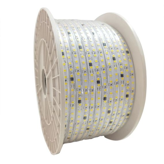 Светодиодная LED лента PROLUM™ 220V; 2835\120; IP67; 8 ММ; Series "S", Белый (5500-6000К)