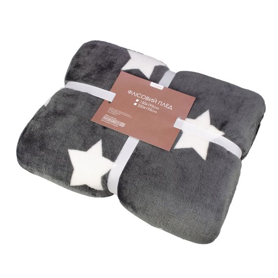 Плед Home Line 65703 Україна 150x195  Поліестер Сірий, Принт