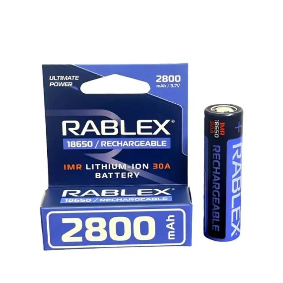Аккумулятор высокоточный 30А Rablex Li-Ion 18650 2800mAh (без защиты)