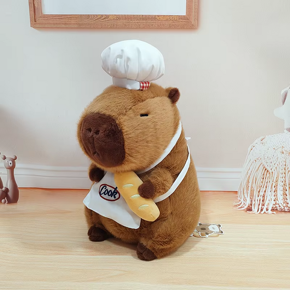 Іграшка Капібара в ковпаку з булочкою, 45.5 см, подарунок для дитини та інтер'єру | Зображення 2