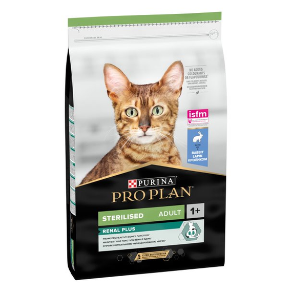 Сухий корм Purina Pro Plan Sterilised Adult 1+ Renal Plus для дорослих стерилізованих котів з кроликом 10кг | Зображення 2