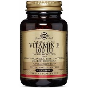 Витамин E Solgar Vitamin E 100 IU Mixed Tocopherols 100 Softgels