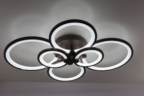 Люстра світлодіодна стельова LED світильник для квартири на стелю лед з пультом 25588 Коричневий 12х58х80 см.