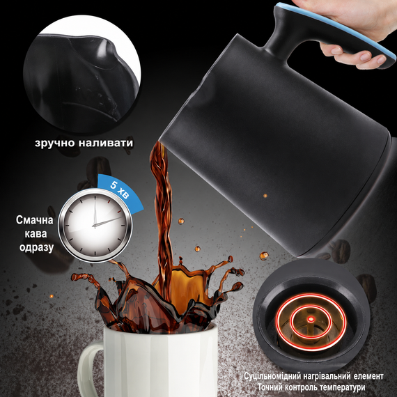 Кавоварка Domotec 500мл 600W / Турка з автовідключенням / Турецький кавник для дому  MS-102S | Зображення 3