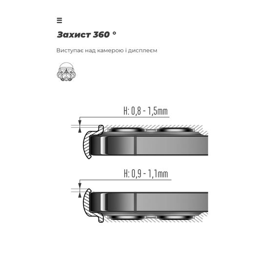 Чохол до мобільного телефона Armorstandart ICON Samsung A36 5G Camera cover Black (ARM82178) | Зображення 4