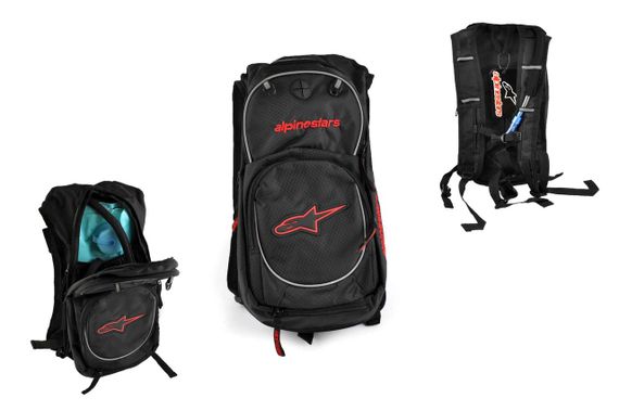 Рюкзак ALPINESTARS (mod:B-5, гідрат, термобар'єр, чорно-червоний)