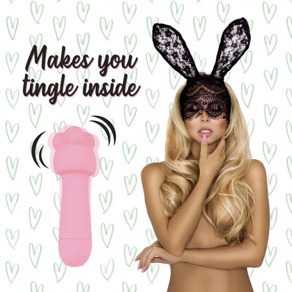 Міні-вібратор FeelzToys Mister Bunny Pink з двома насадками для різноманітної точкової та кліторальної стимуляції | Зображення 2