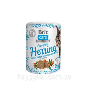 Лакомство Brit Care Superfruits Snack Herring д/стерилизованных котов с облепихой и облепихой 100 г