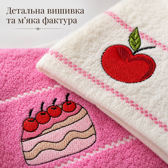 Набор кухонных полотенец 40х60 см комплект хлопковых полотенец для кухни полотенца для посуды набор 2 штуки | Зображення 2