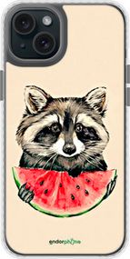 Чохол на iPhone 15 Plus Єнотик з кавуном "4605pm-3097-2448"