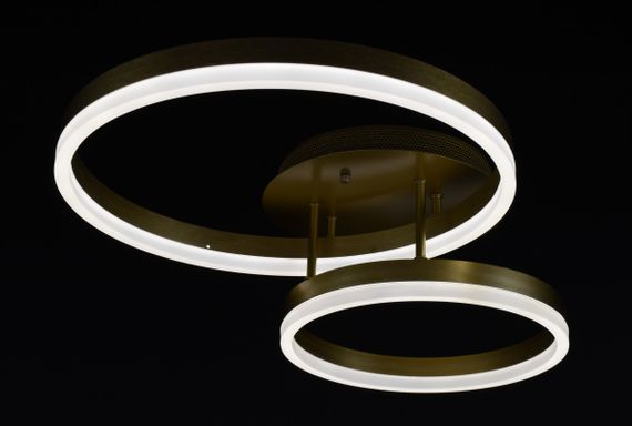Люстра світлодіодна стельова LED світильник для квартири на стелю лед з пультом 26948 Золото 10х40х62 см. | Зображення 4