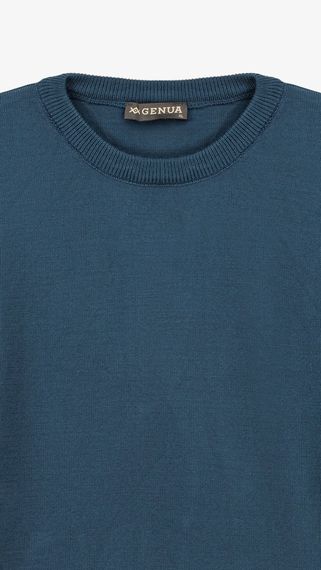 Джемпер однотонний чоловічий Demos PB003 XL Джинсовий shop (2000999279669) | Зображення 1
