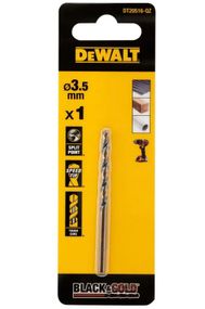 Свердло по металу DeWalt BLACK & GOLD HSS-G 3.5 мм (DT20516)