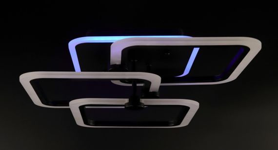 Люстра світлодіодна стельова LED світильник для квартири на стелю лед з пультом 25768 Чорний 13х45х53 см. | Зображення 6