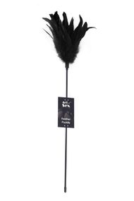Щекоталка Art of Sex Feather Paddle перо молодого петуха, Черный