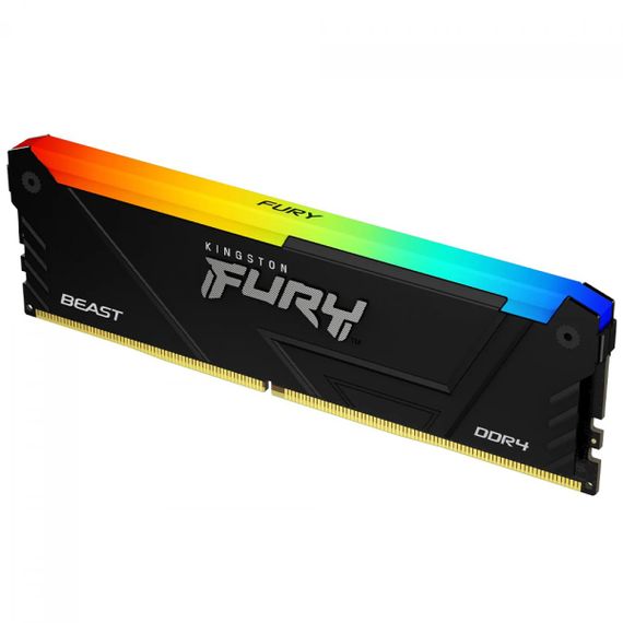Память ПК Kingston DDR4 64GB KIT (32GBx2) 3200 FURY Beast RGB KF432C16BB2AK2/64 | Зображення 1