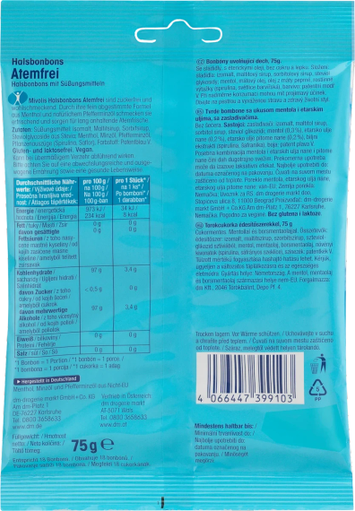 Льодяники Mivolis для горла без цукру з ефірними оліями, 75 г – свіже дихання та полегшення дихання, Німеччина | Зображення 2