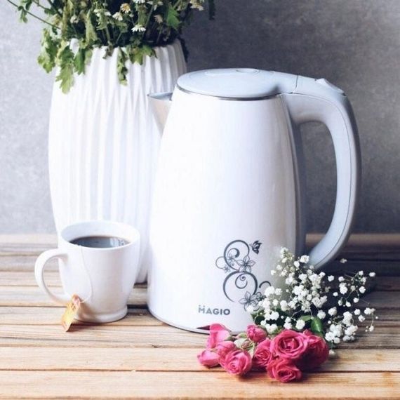 Електрочайник MAGIO MG-512, 1.7 л 1650 Вт, стильний електрочайник, чайник електро, чайник дисковий | Зображення 3