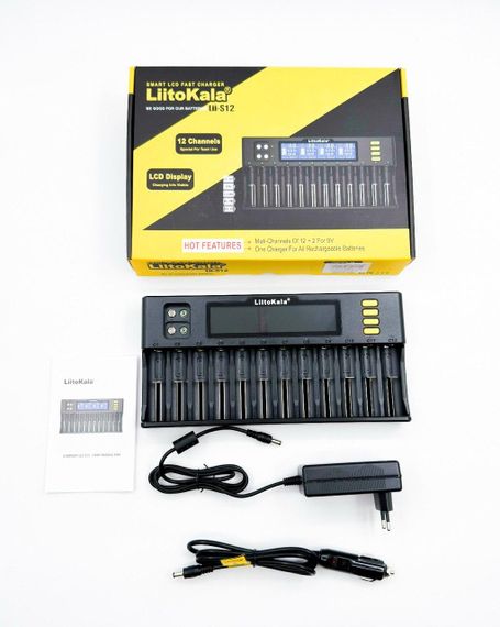 Універсальний зарядний пристрій з LED-індикацією Liitokala Lii-S12+Car 1.2V/3.2V Li-Fe/3.7V Li-Ion/3.8V Li-Ion/9V (46677-LiitoKala Lii-S12 12_1243) | Зображення 2