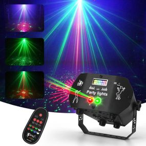 Світильник дископрожектор Nauotk з дистанційним керуванням, 60 режимів RGB, керування музикою і стробоскоп