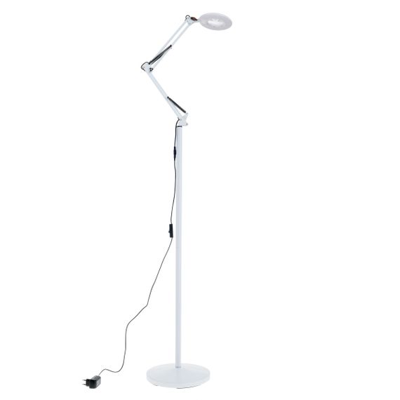 Напольная лампа лупа для косметологов и маникюра LED 8W WH (SL-111F)
