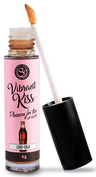 Блиск для губ з ефектом вібрації Secret Play - LIP GLOSS Vibrant Kiss Cola, 6 грам Sex Aura | Зображення 1
