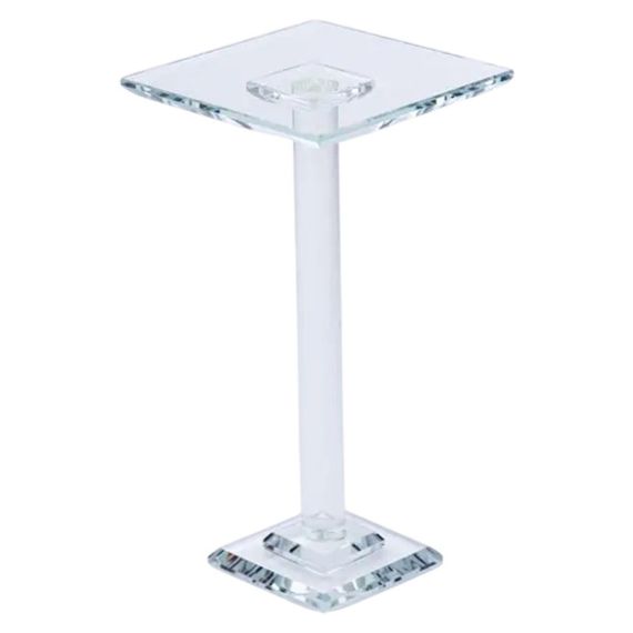 Тортівниця скляна на ніжці 12×12×23 см кругла стійка для торта, капкейків HP-4-72L | Зображення 2