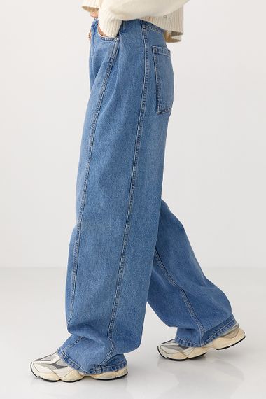 Сині широкі джинси Baggy - синій цвет, 40р (є розміри) | Зображення 4