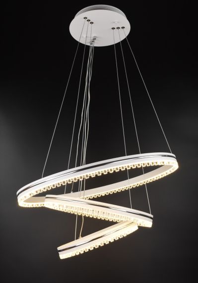 Люстра світлодіодна підвісна LED світильник для квартири на стелю лед з пультом 26147 Білий 50-140х60х60 см. | Зображення 2