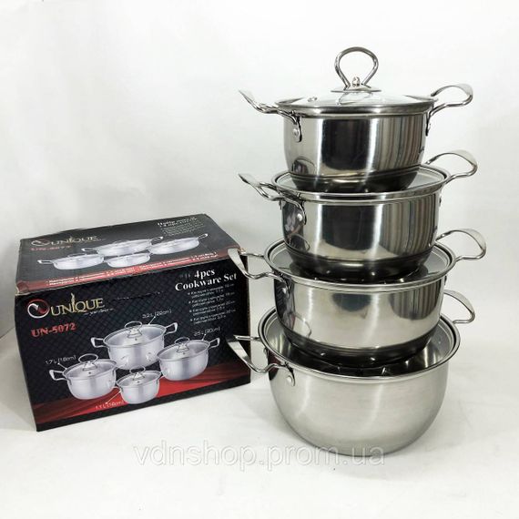 Набір каструль з кришками для кухні Unique, Набір каструль з антипригарним покриттям CY-60 | Зображення 6