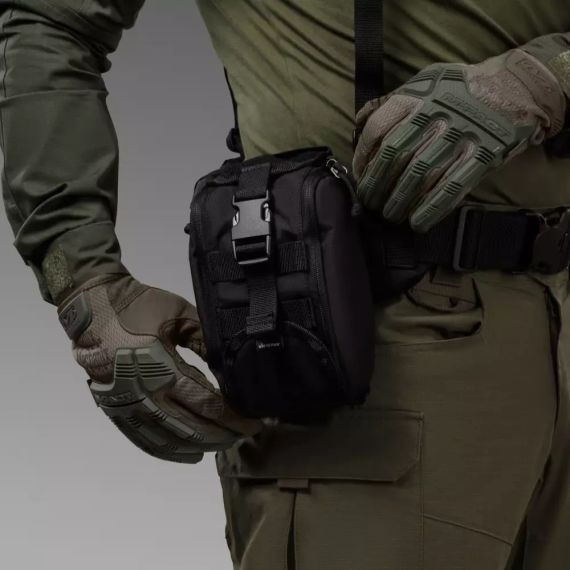 Підсумок-органайзер аптечка Ukrarmor Чорний, тактична MOLLE Cordura 500D, підсумок укрармор ЗСУ, полювання | Зображення 2