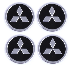 Автомобильная эмблема Primo на колпачок ступицы колеса c логотипом Mitsubishi - Black