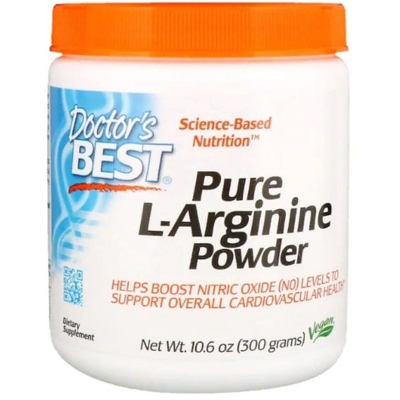 Аргінін Doctor's Best Pure L-Arginine Powder, 10.6 oz 300 g /50 servings/ DRB-00374