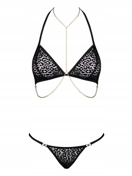 Комплект з ланцюжками Obsessive Pantheria 2-pcs set black S/M | Зображення 2