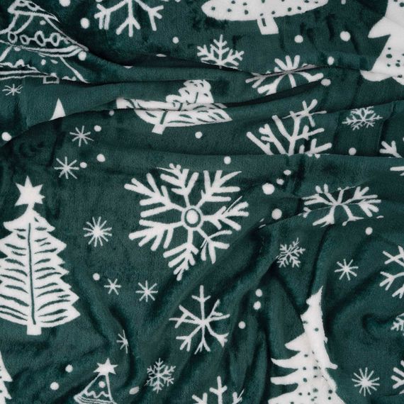Плед Ardesto Christmas Flannel 160х200см, 100% поліестер, ялинки (ART0128PB) | Зображення 2