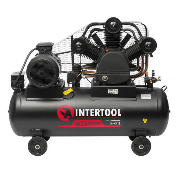 Компресор STORM, 380 В, 300 л, 10 aтм, 2000 л/хв INTERTOOL PT-0052