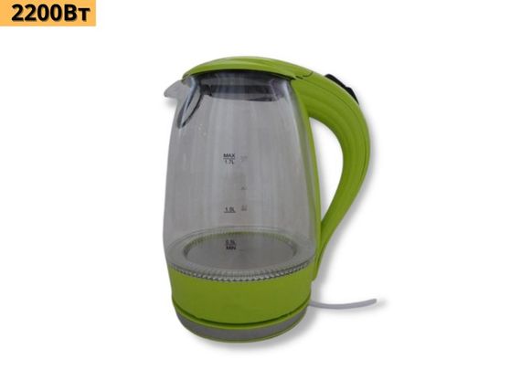 Чайник электрический на подставке стеклянный XPRO PM-810С желтый (40761-Чайник електричний PM-810С) | Зображення 1