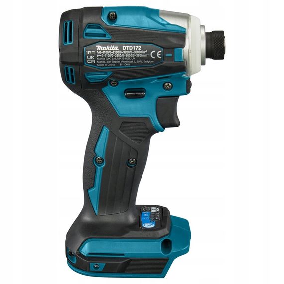 Винтоверт импульсный аккумуляторный Makita DTD172Z (180 Нм, 1/4", BL, LXT, без аккумуляторов и зарядного устройства) | Зображення 1