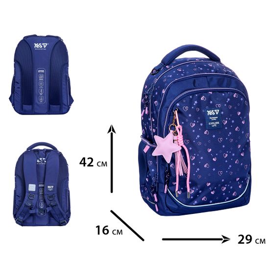 Рюкзак шкільний YES TS-59M Hearty 550387 19.5 л | Зображення 2