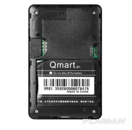 Мини мобильный маленький телефон Card Phone Q1 Black | Зображення 3