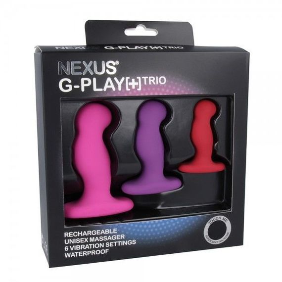 Набір вібромасажерів простати Nexus G-Play Trio Plus, макс діаметр 2,3-3,0-3,5 см, для новачків | Зображення 1