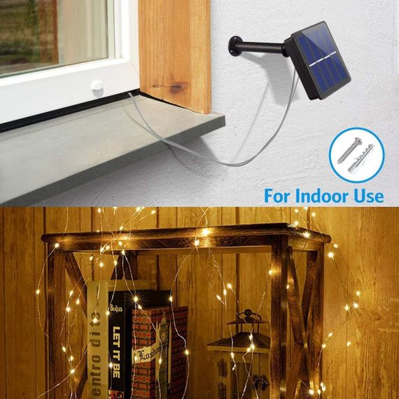 Солнечная гирлянда Oreunik 240 LED (2x120), 20м, тёплый свет, 8 режимов, IP65, для сада, свадьбы, Нового года | Зображення 3