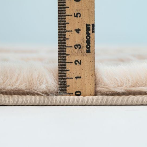 Килимок для підлоги з еко-хутра ТМ Dariana Elegant 160*220 см ванільно-бежевий | Зображення 2